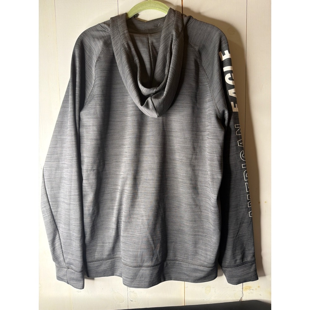 American Eagle Mens XL Gray Flex Graphic Performance Hoodie - Picture 3 of 9